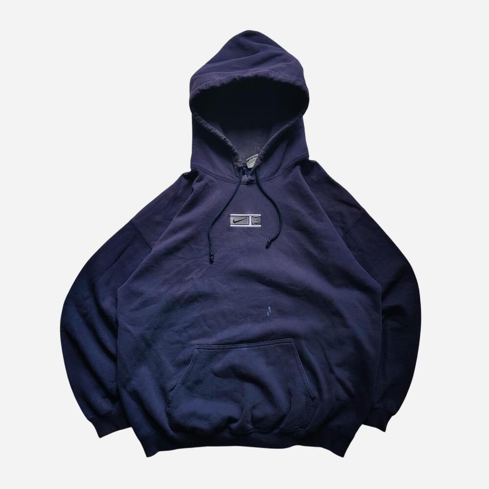 vintage 90s Nike navy blue hoodie center swoosh
